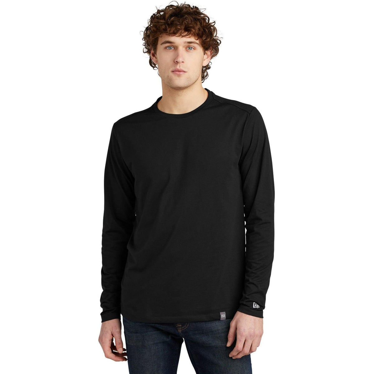 no-logo New Era Heritage Blend Long Sleeve Crew Tee-Regular-New Era-Thread Logic