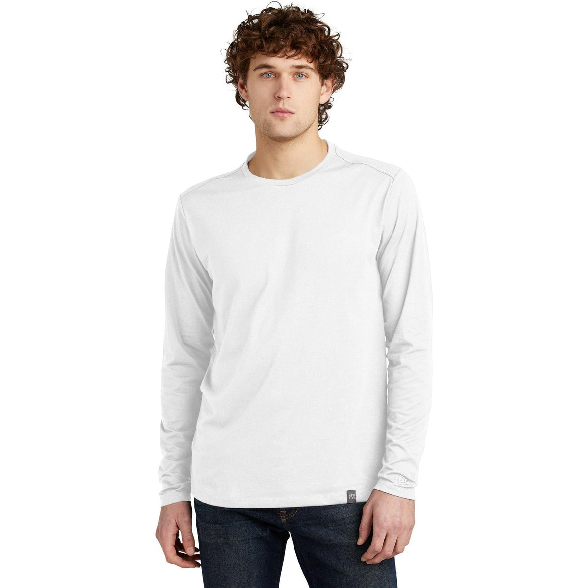 no-logo New Era Heritage Blend Long Sleeve Crew Tee-Regular-New Era-Thread Logic