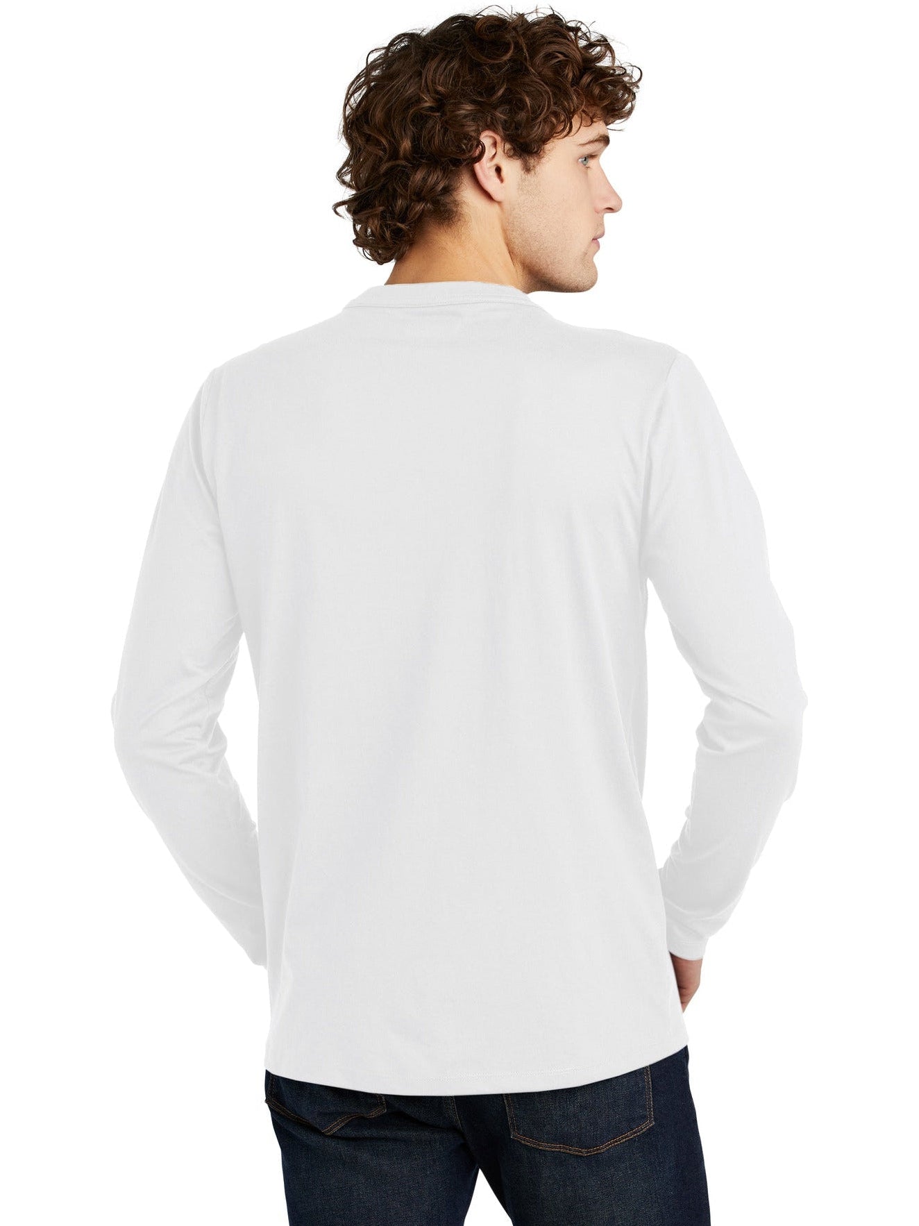 no-logo New Era Heritage Blend Long Sleeve Crew Tee-Regular-New Era-Thread Logic