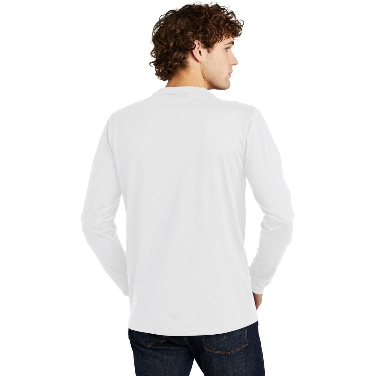 no-logo New Era Heritage Blend Long Sleeve Crew Tee-Regular-New Era-Thread Logic