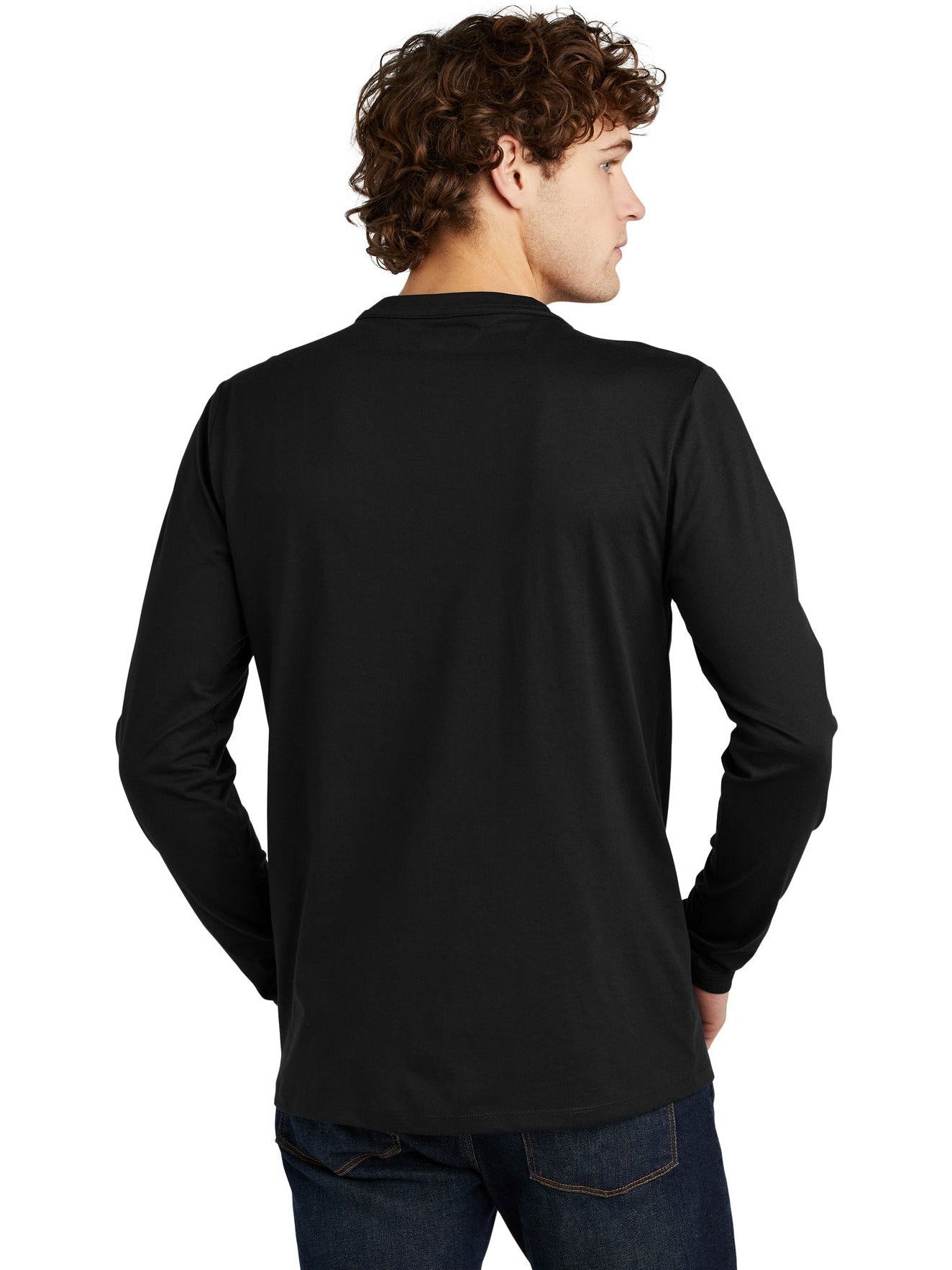 no-logo New Era Heritage Blend Long Sleeve Crew Tee-Regular-New Era-Thread Logic