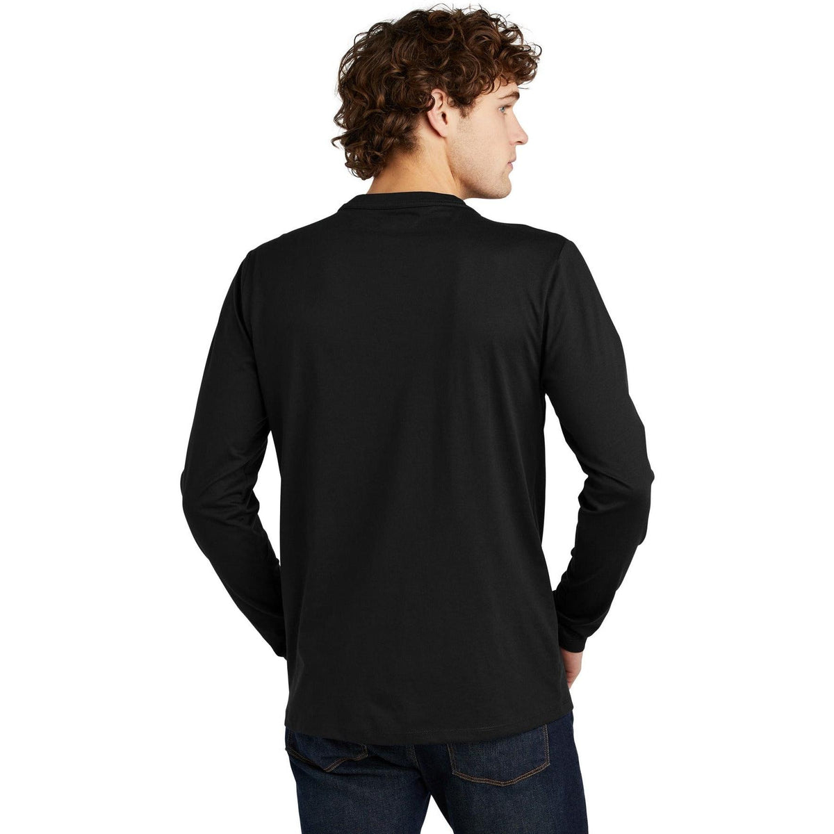 no-logo New Era Heritage Blend Long Sleeve Crew Tee-Regular-New Era-Thread Logic