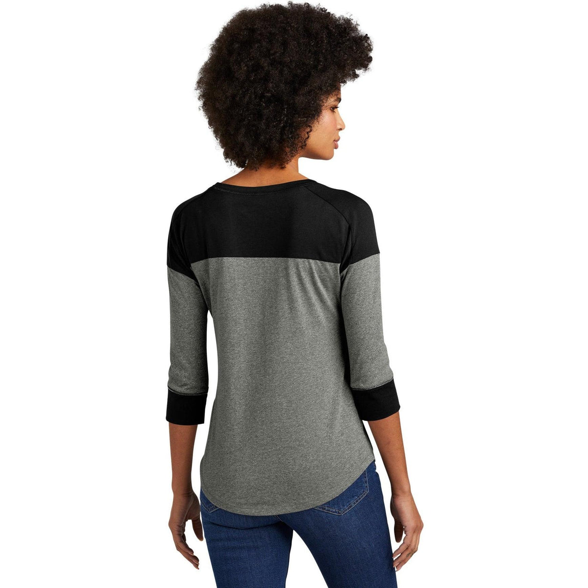 no-logo New Era Women's Heritage 3/4-Sleeve Baseball Raglan Tee-Regular-New Era-Thread Logic