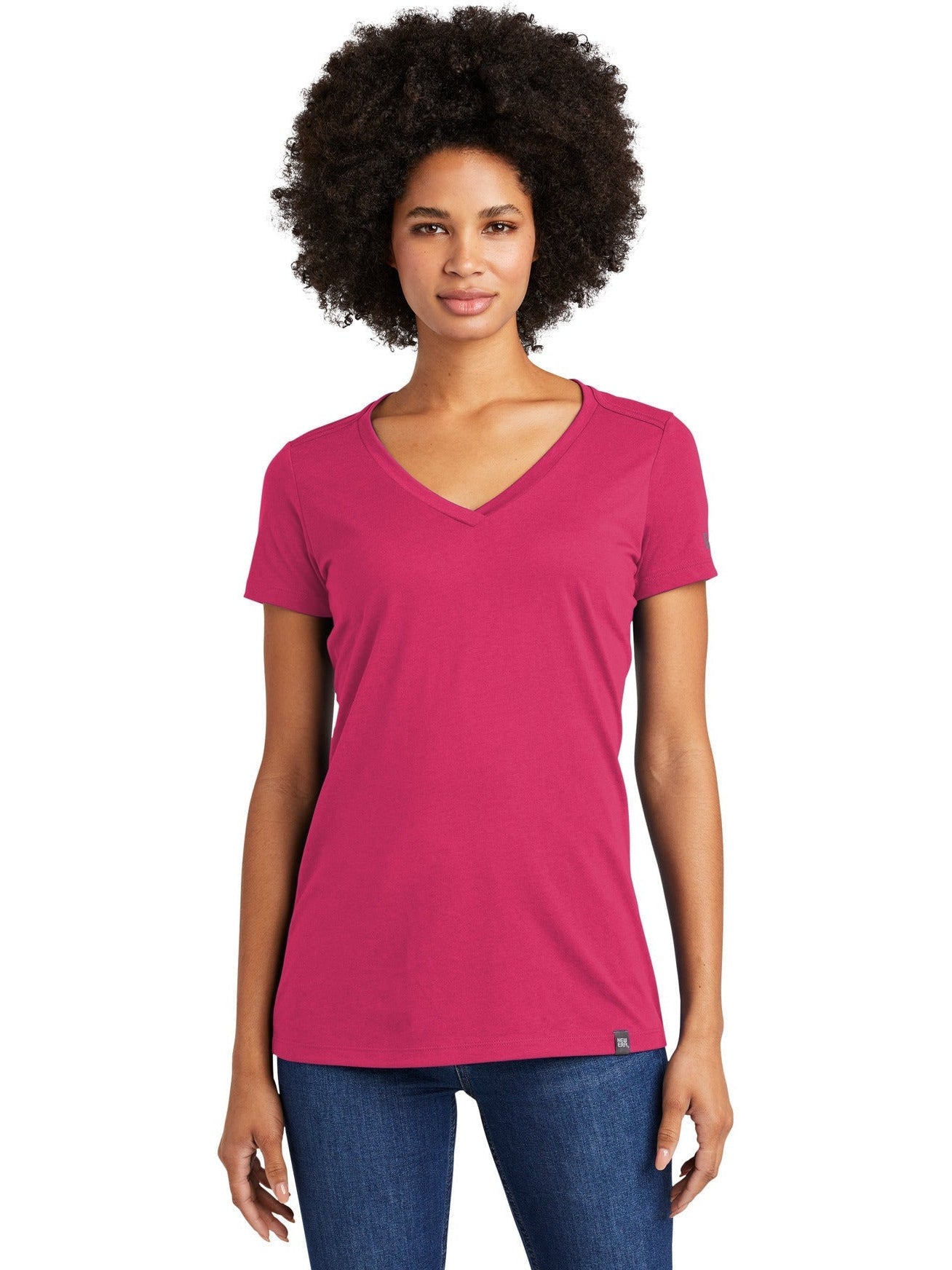 no-logo New Era Ladies Heritage Blend V-Neck Tee-Regular-New Era-Thread Logic