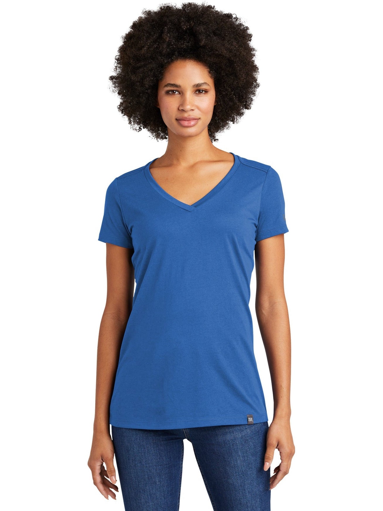 no-logo New Era Ladies Heritage Blend V-Neck Tee-Regular-New Era-Thread Logic