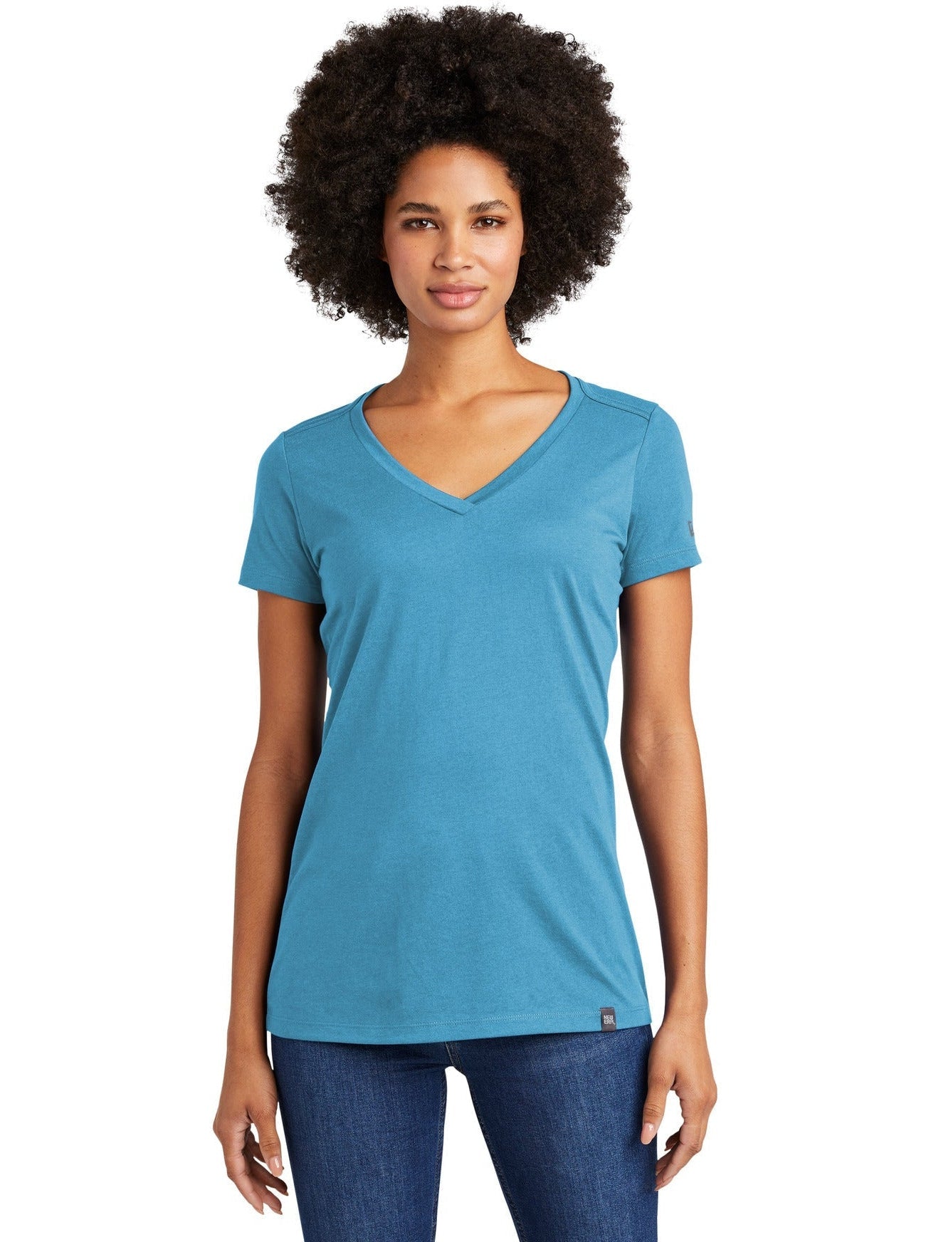no-logo New Era Ladies Heritage Blend V-Neck Tee-Regular-New Era-Thread Logic
