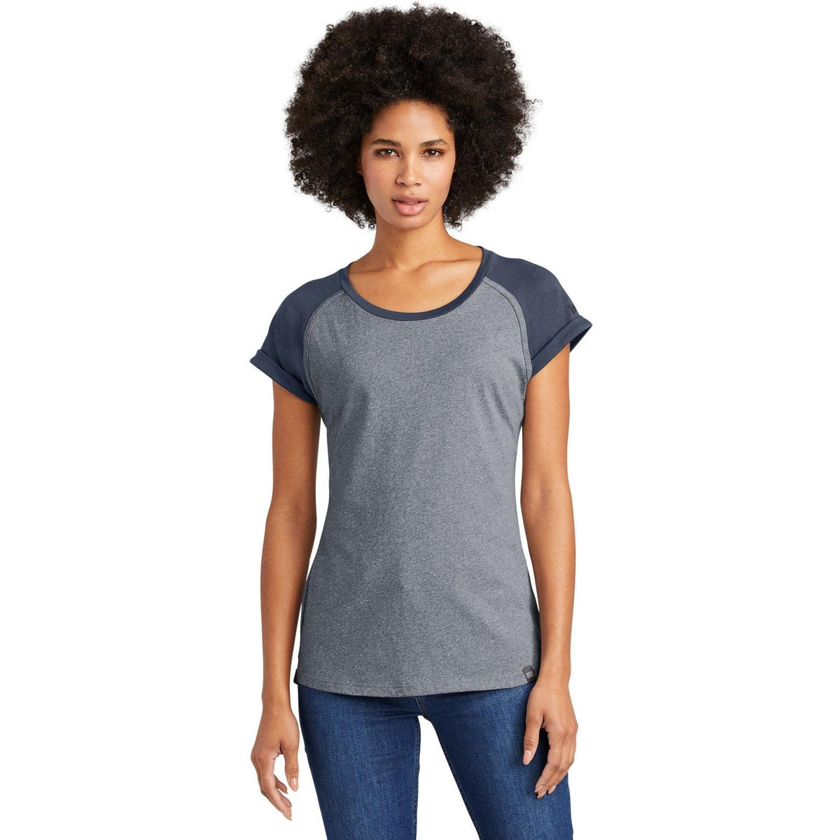no-logo New Era Women's Heritage Blend Varsity Tee-Polos-New Era-Thread Logic