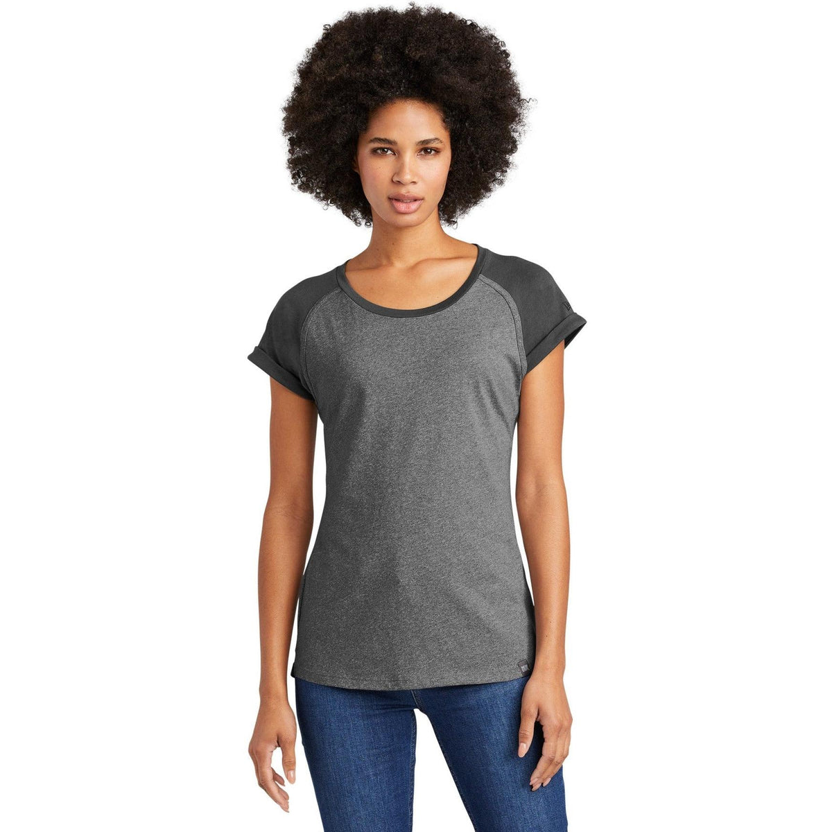 no-logo New Era Women's Heritage Blend Varsity Tee-Polos-New Era-Thread Logic