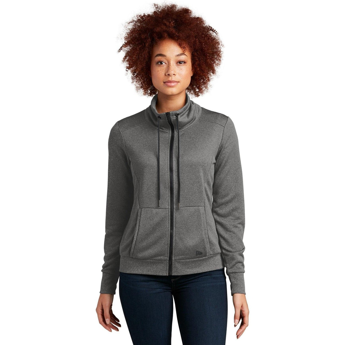 no-logo New Era Ladies Performance Terry Full-Zip Cowl-Regular-New Era-Thread Logic