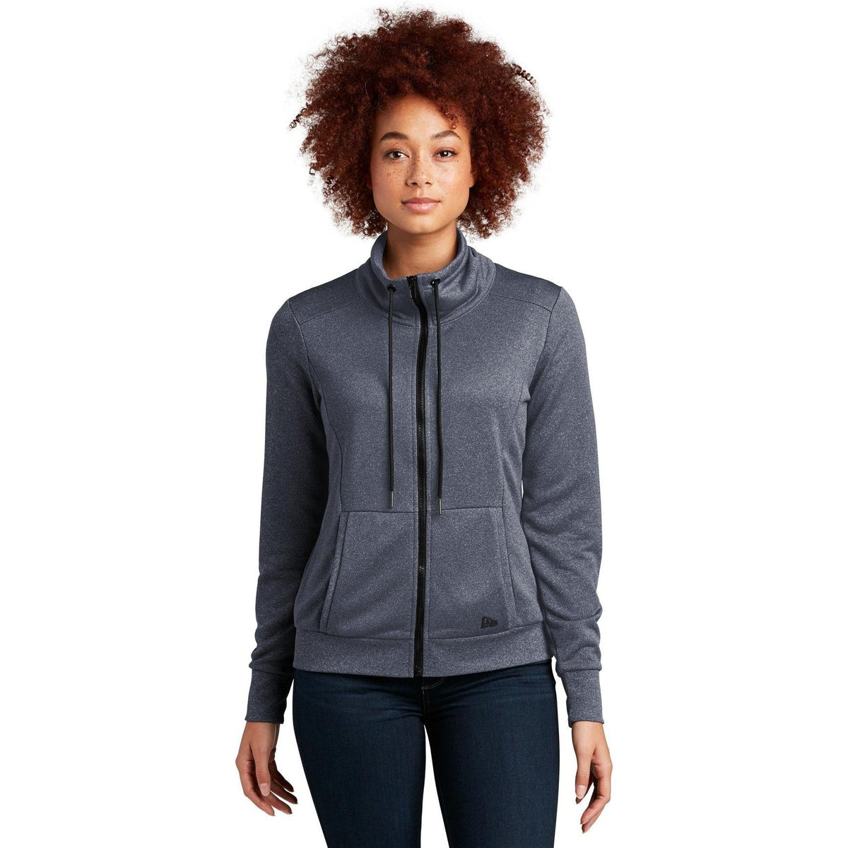 no-logo New Era Ladies Performance Terry Full-Zip Cowl-Regular-New Era-Thread Logic