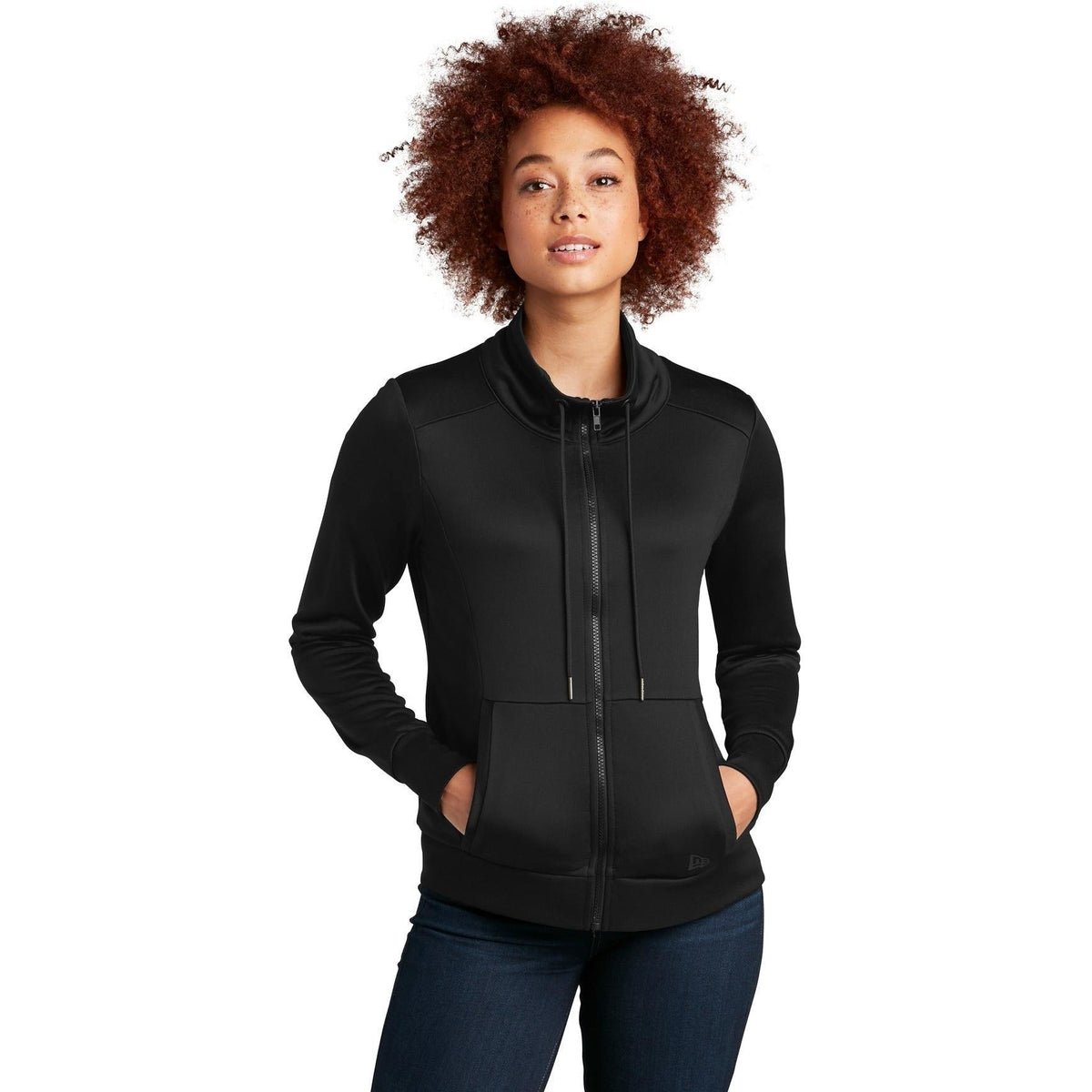 no-logo New Era Ladies Performance Terry Full-Zip Cowl-Regular-New Era-Thread Logic