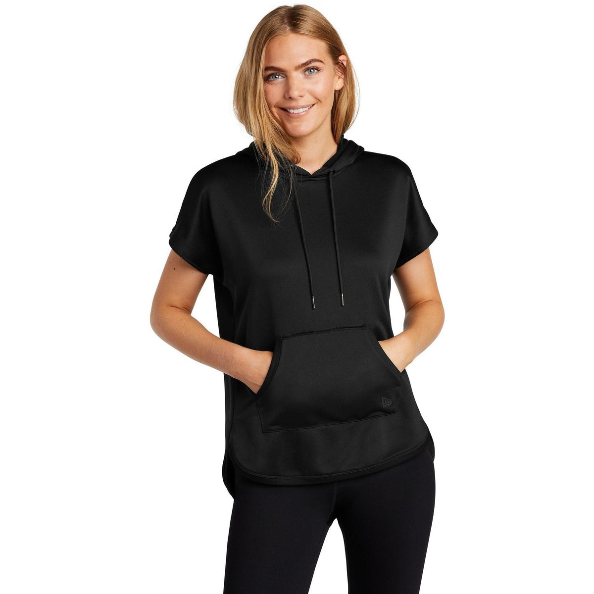 no-logo New Era Ladies Performance Terry Short Sleeve Hoodie-Regular-New Era-Thread Logic