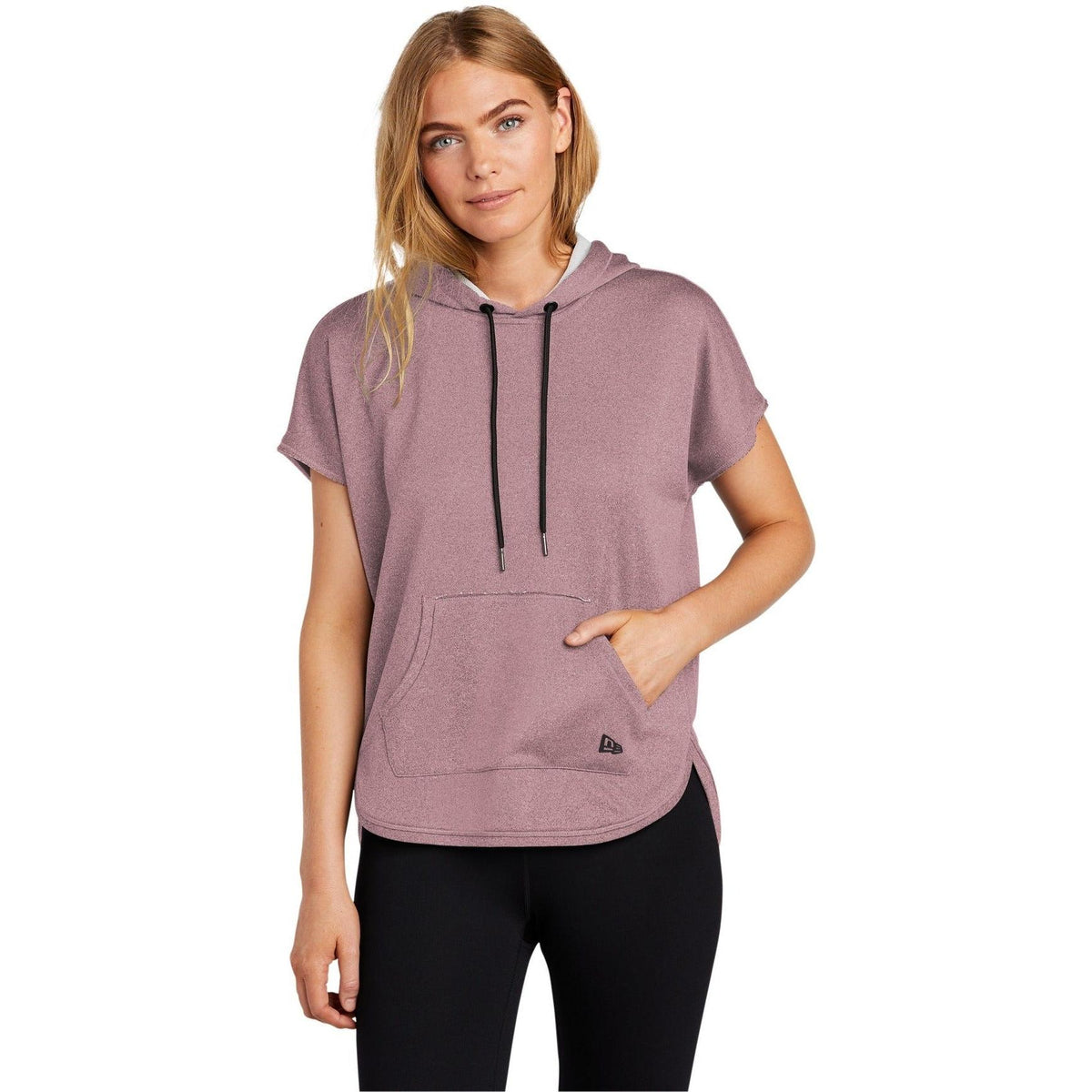 no-logo New Era Ladies Performance Terry Short Sleeve Hoodie-Regular-New Era-Thread Logic