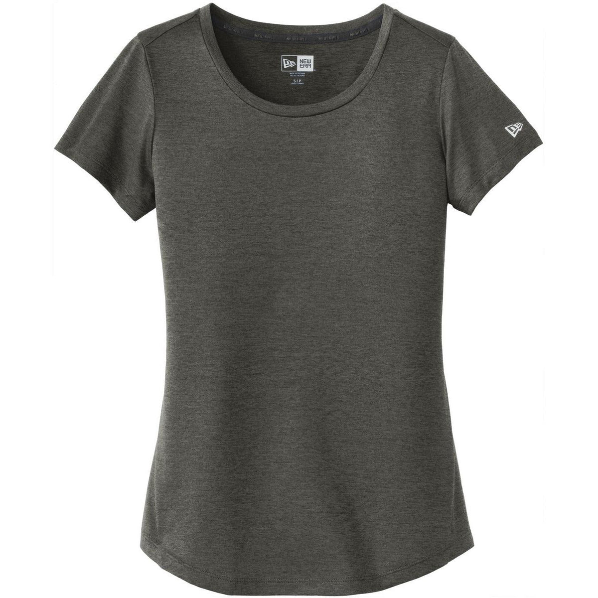 no-logo CLOSEOUT - New Era Ladies Series Performance Scoop Tee-Polos-New Era-Graphite-S-Thread Logic