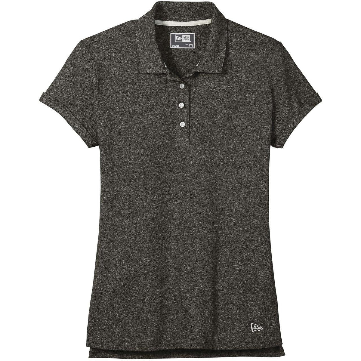 no-logo New Era Women's Slub Twist Polo-Regular-New Era-Black Twist-XS-Thread Logic