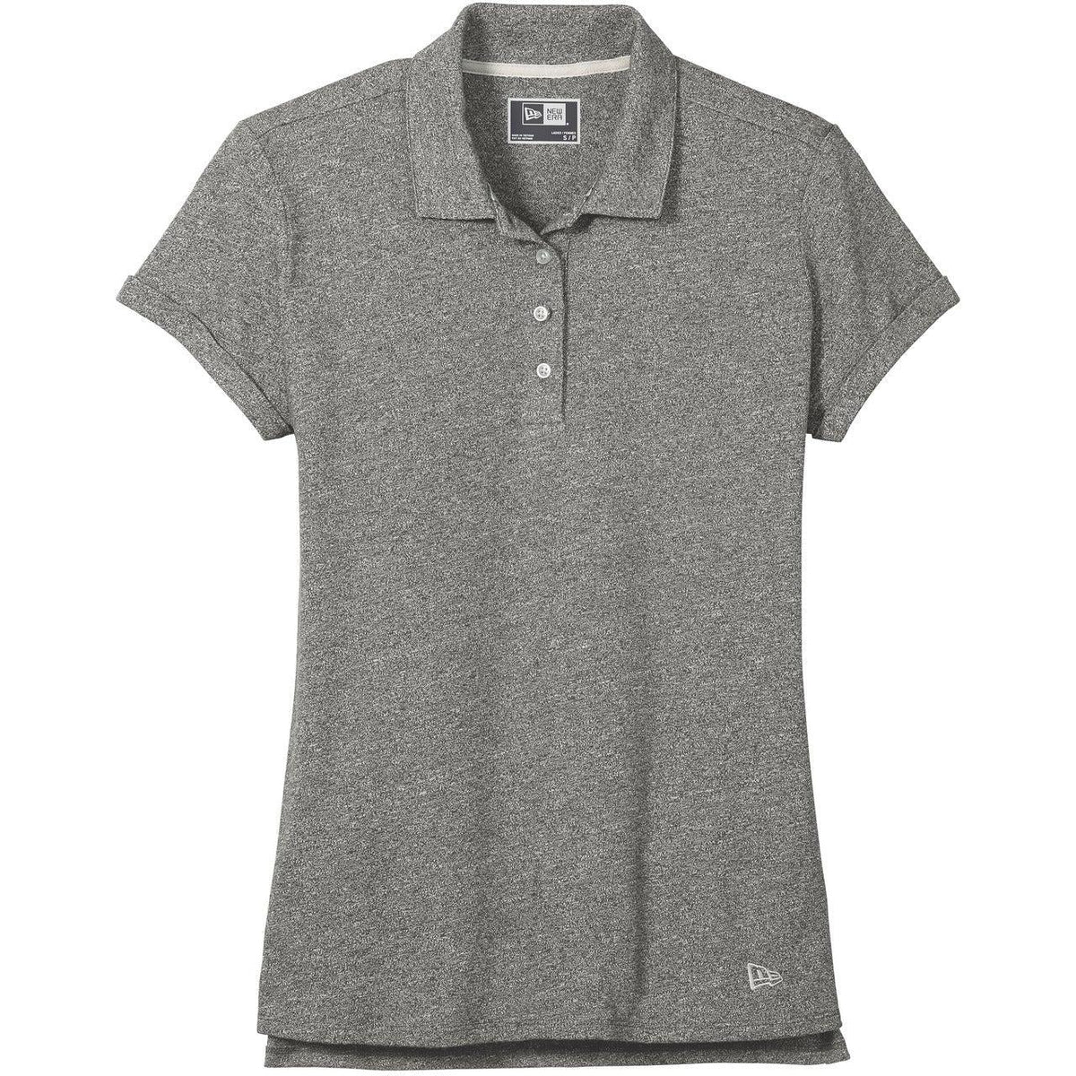 no-logo New Era Women's Slub Twist Polo-Regular-New Era-Shadow Grey Twist-XS-Thread Logic