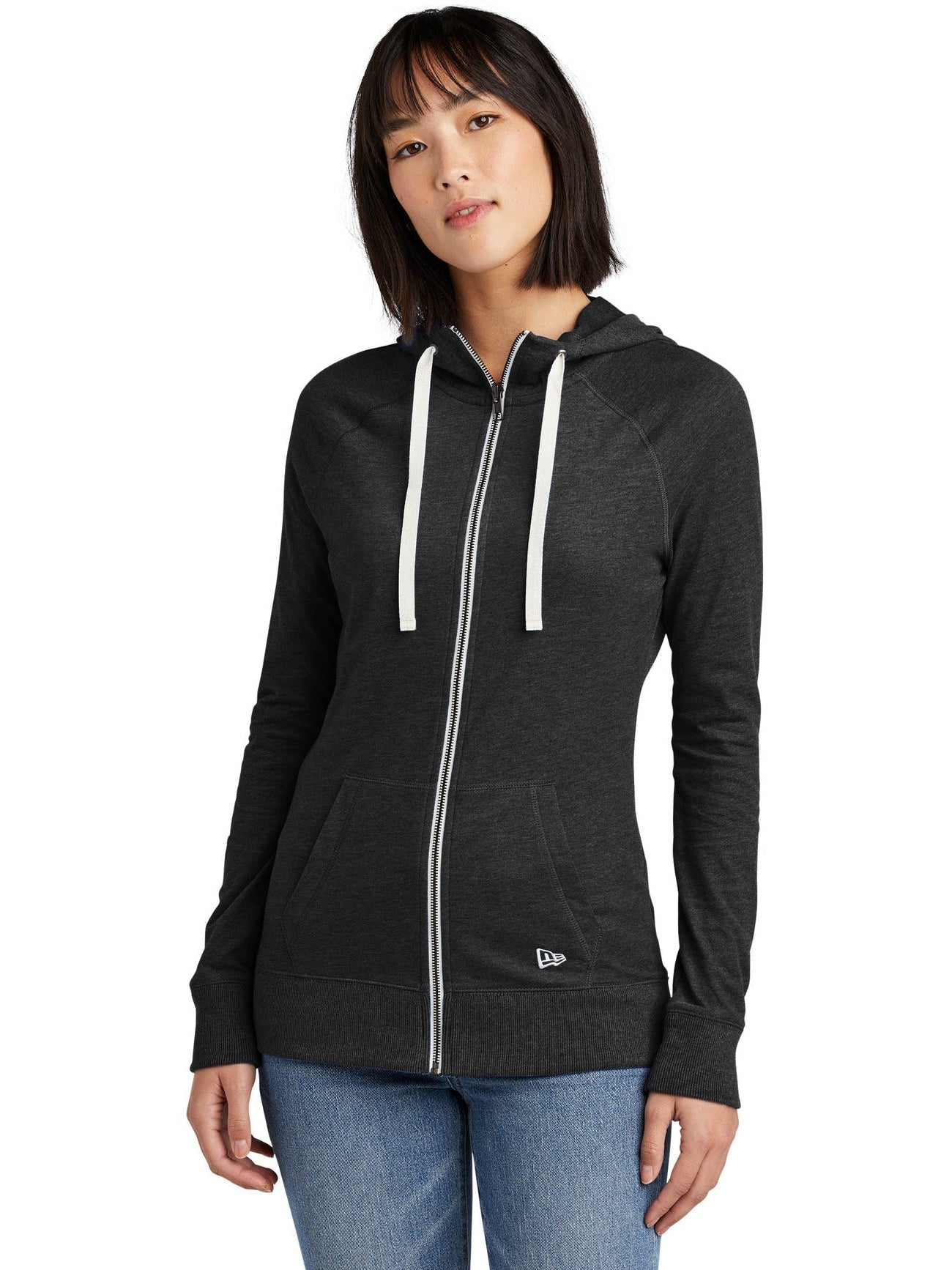 no-logo New Era Ladies Sueded Cotton Full-Zip Hoodie-Regular-New Era-Thread Logic