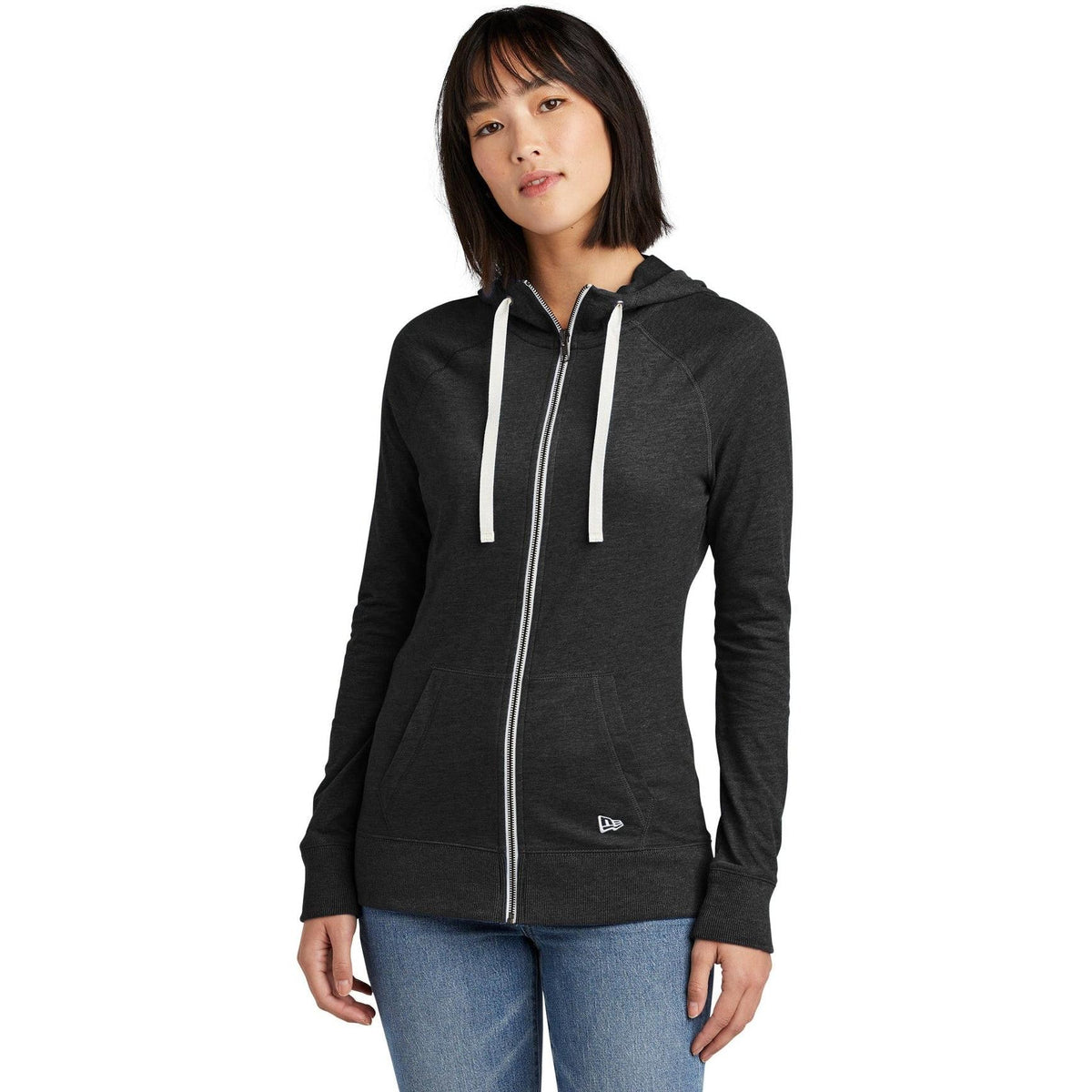 no-logo New Era Women's Sueded Cotton Full-Zip Hoodie-Full Zips-New Era-Thread Logic