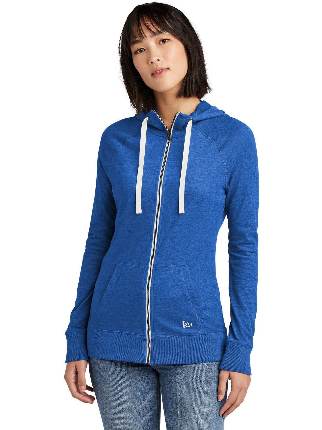 no-logo New Era Ladies Sueded Cotton Full-Zip Hoodie-Regular-New Era-Thread Logic