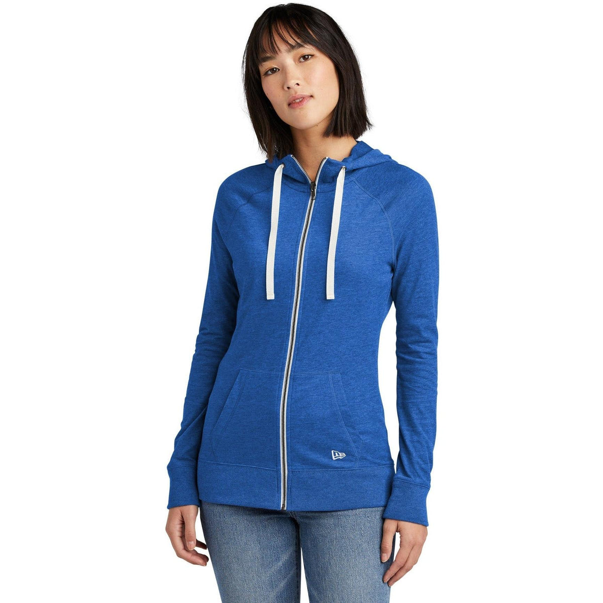 no-logo New Era Women's Sueded Cotton Full-Zip Hoodie-Full Zips-New Era-Thread Logic