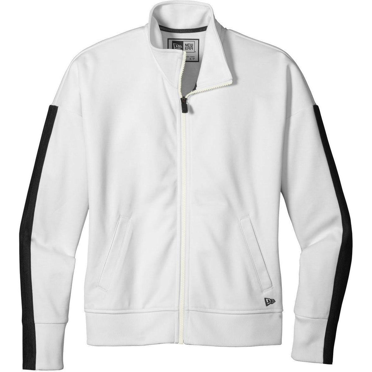 no-logo New Era Women's Track Jacket-Active-New Era-White/Black-XS-Thread Logic
