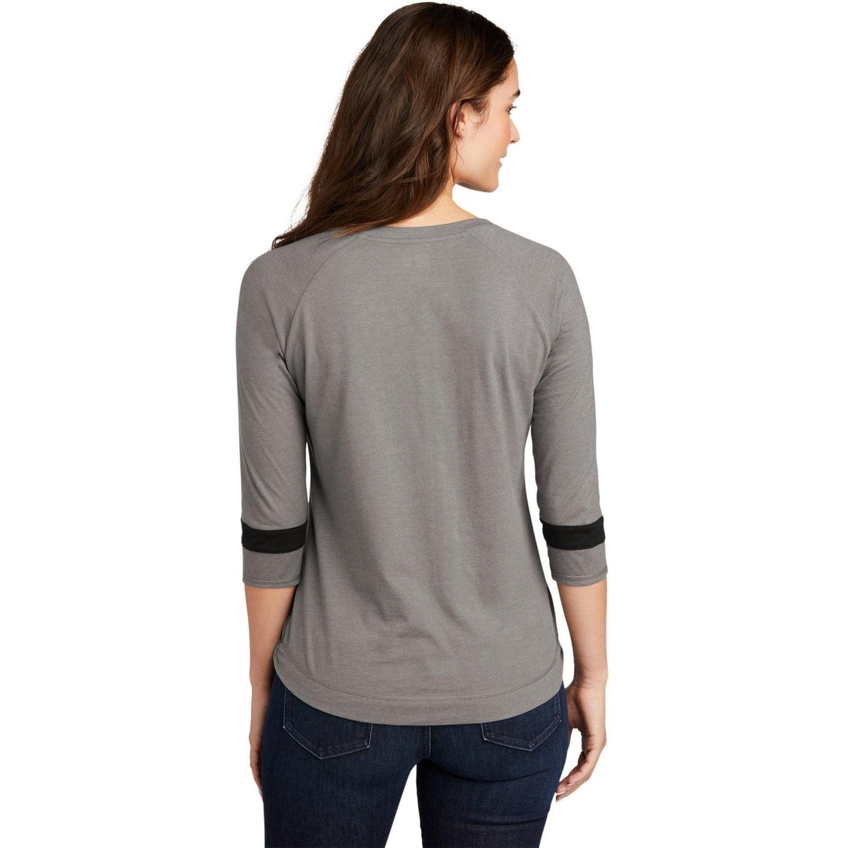 no-logo New Era Ladies Tri-Blend 3/4-Sleeve Tee-Regular-New Era-Thread Logic