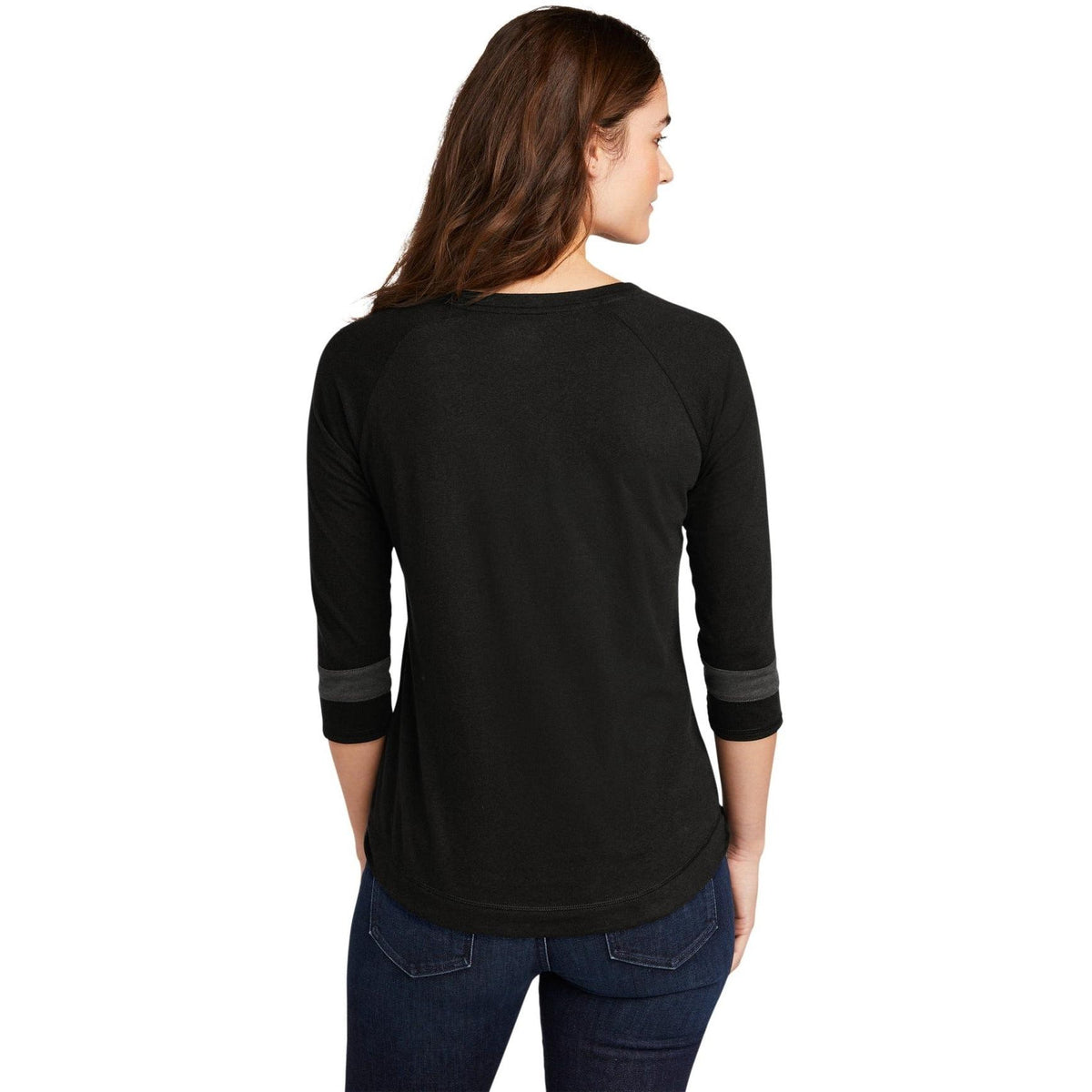 no-logo New Era Ladies Tri-Blend 3/4-Sleeve Tee-Regular-New Era-Thread Logic