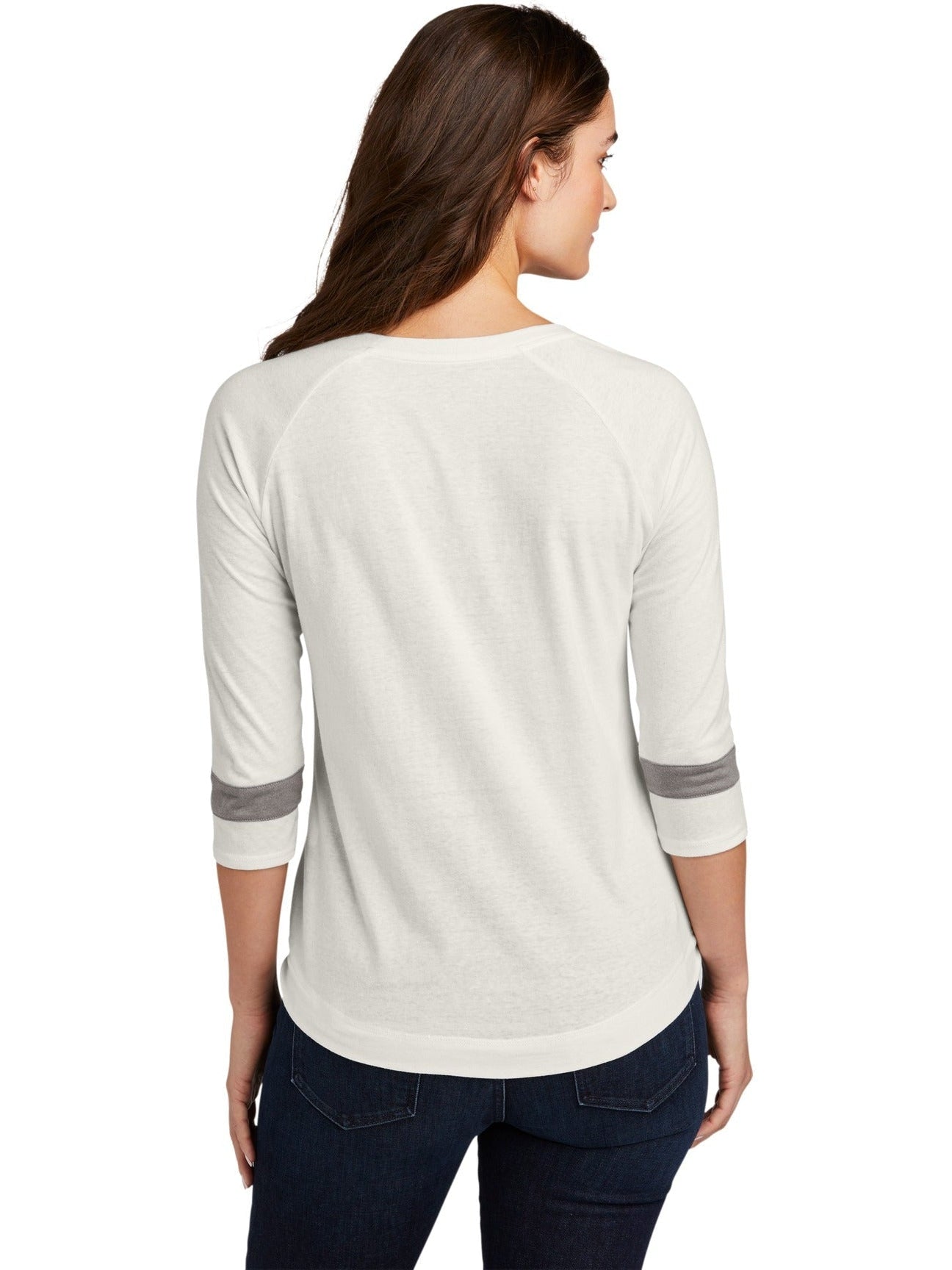 no-logo New Era Ladies Tri-Blend 3/4-Sleeve Tee-Regular-New Era-Thread Logic