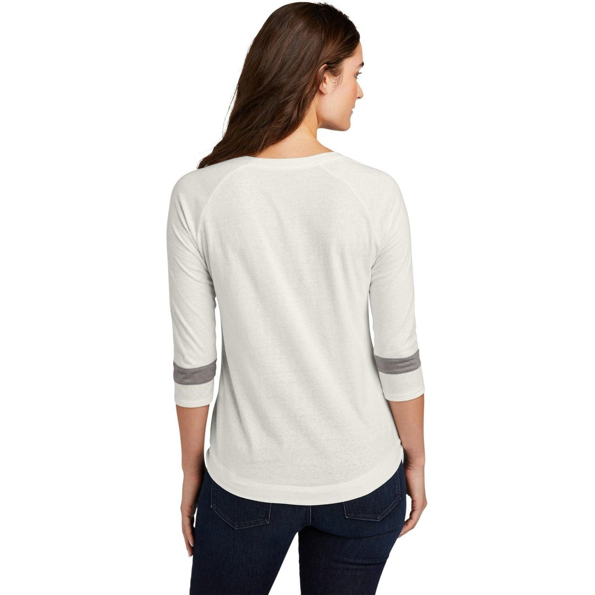 no-logo New Era Ladies Tri-Blend 3/4-Sleeve Tee-Regular-New Era-Thread Logic