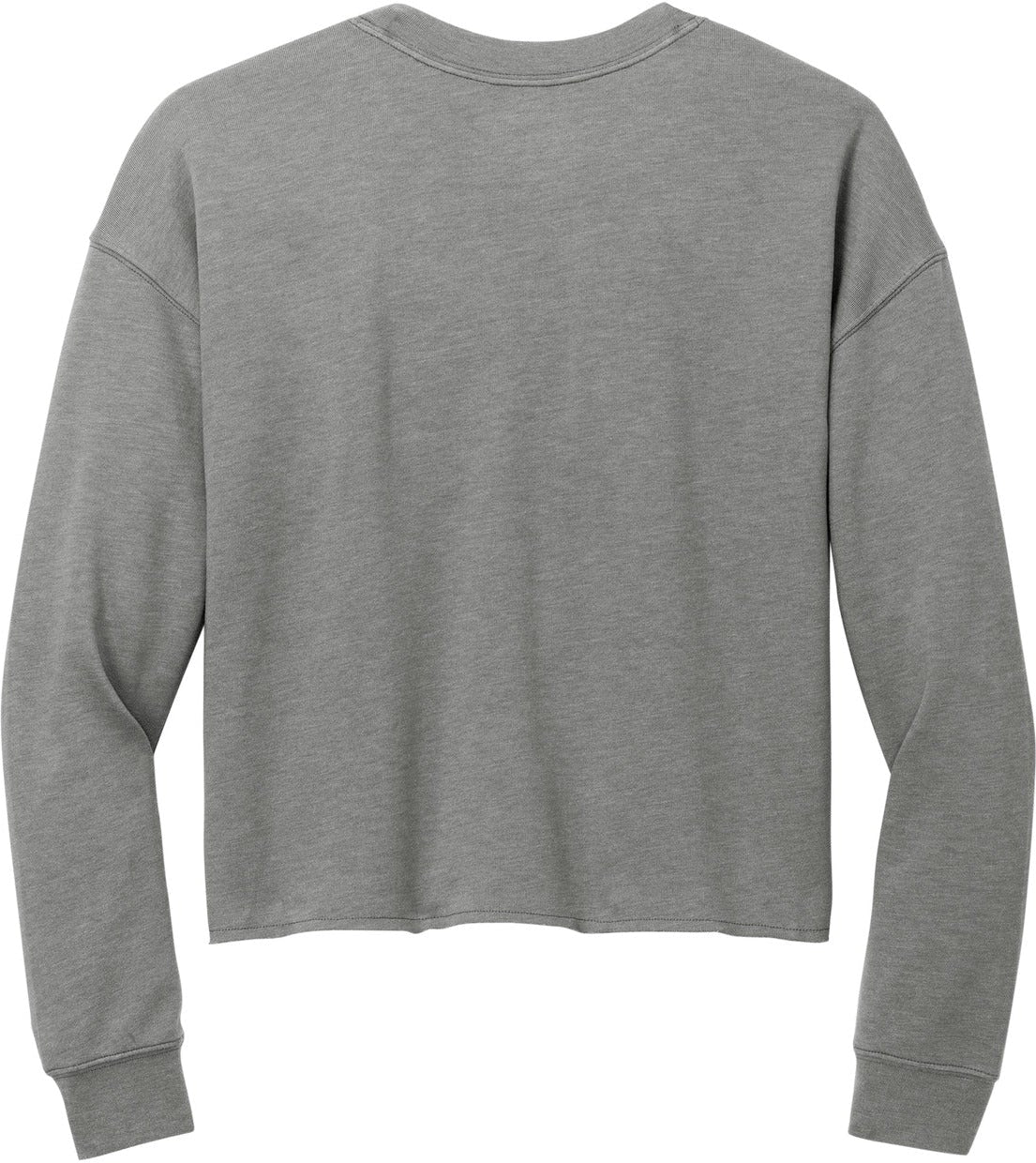 no-logo New Era Ladies Tri-Blend Fleece Crop Crew-New-New Era-Thread Logic