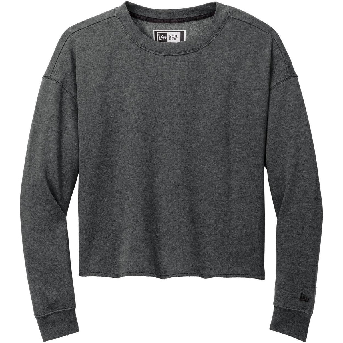 no-logo New Era Ladies Tri-Blend Fleece Crop Crew