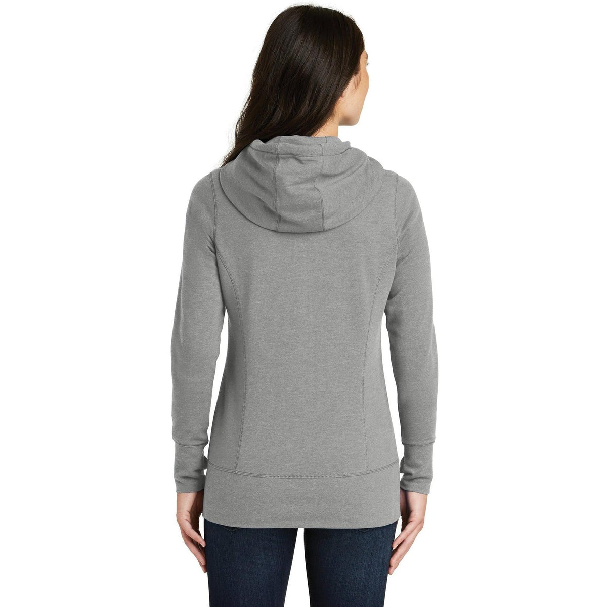 no-logo New Era Women's Tri-Blend Fleece Full-Zip Hoodie-Full Zips-New Era-Thread Logic