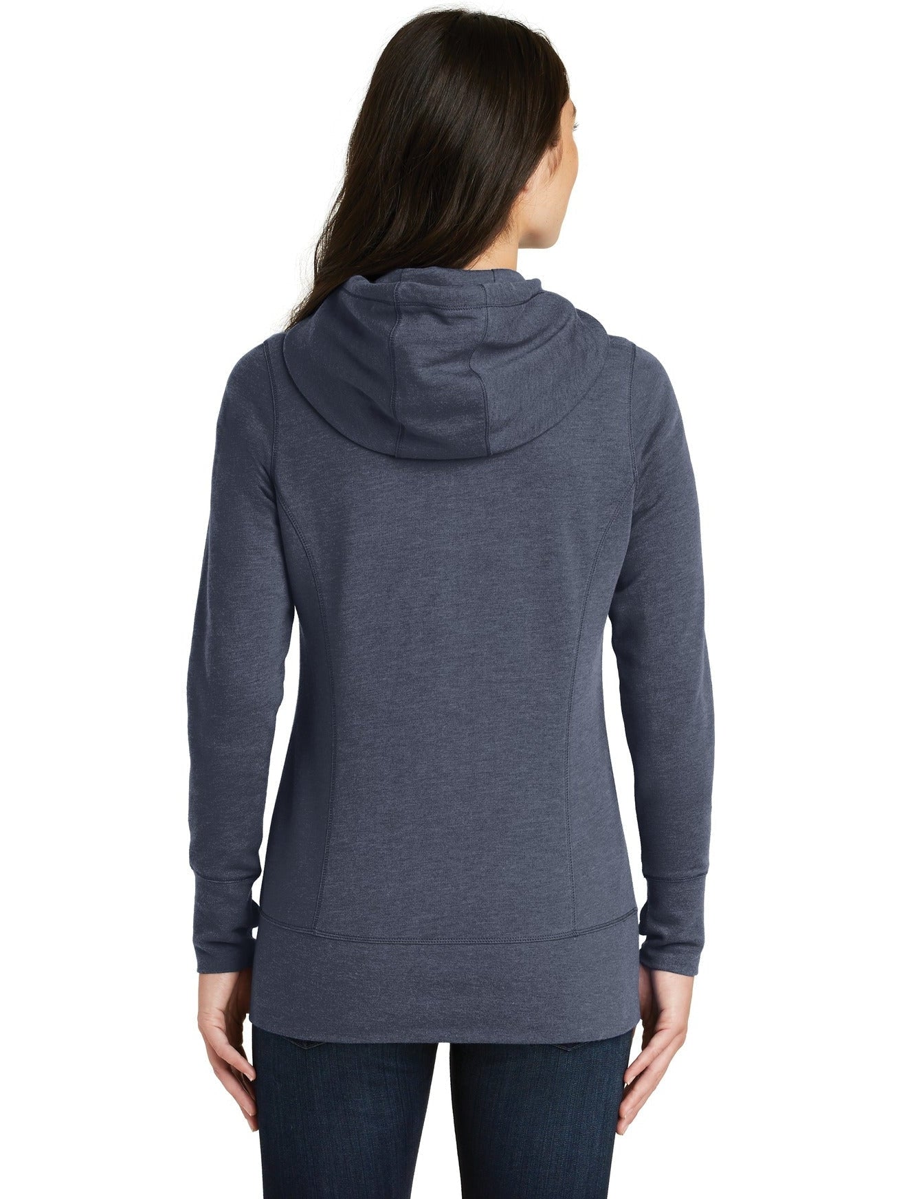 no-logo New Era Ladies Tri-Blend Fleece Full-Zip Hoodie-Regular-New Era-Thread Logic