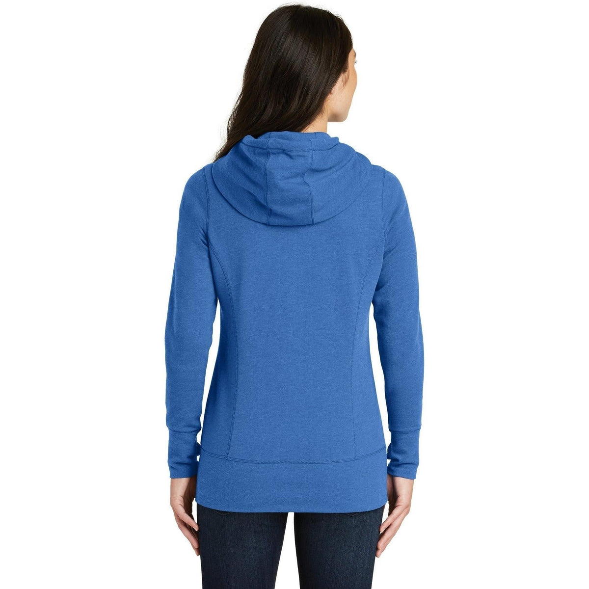 no-logo New Era Women's Tri-Blend Fleece Full-Zip Hoodie-Full Zips-New Era-Thread Logic