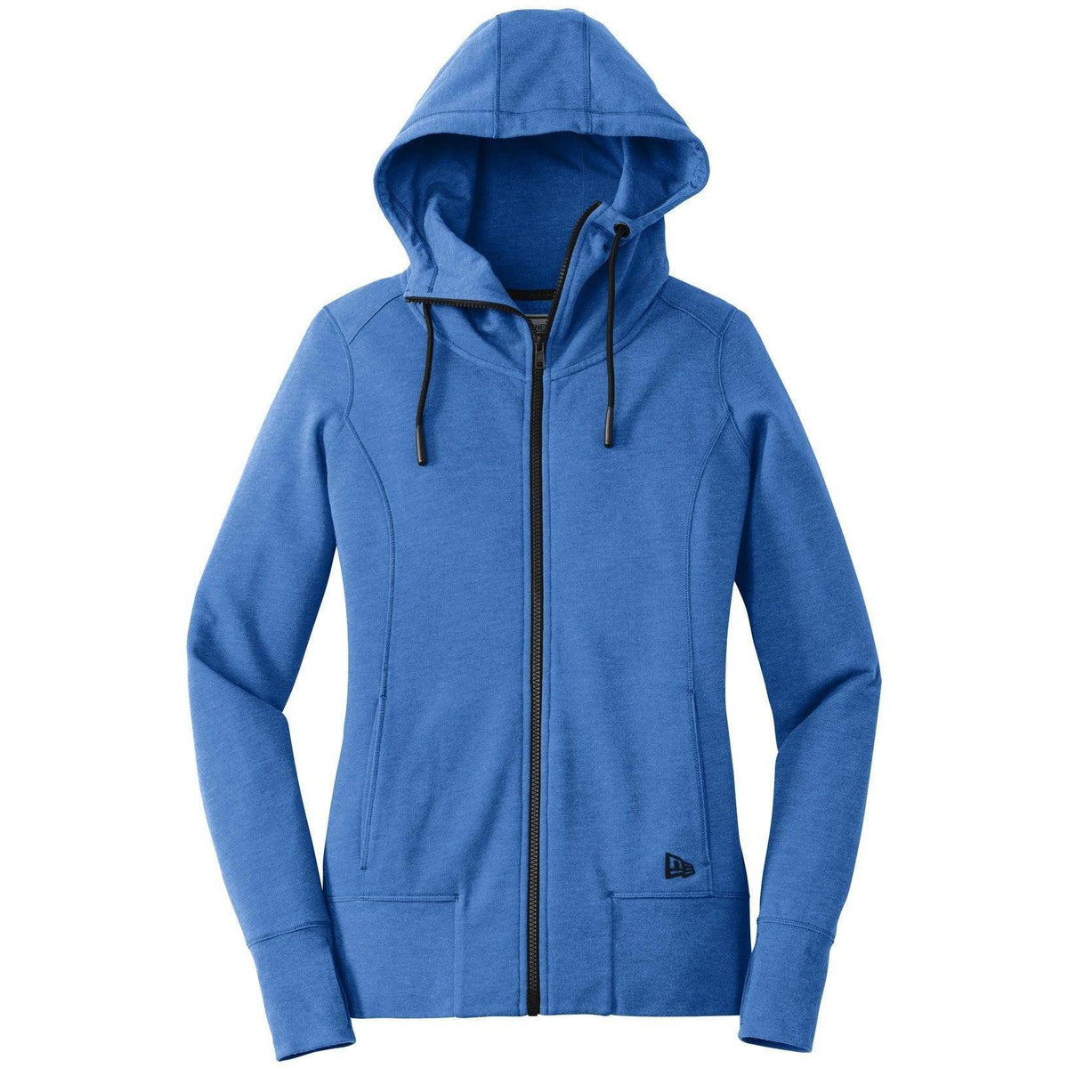 no-logo New Era Women's Tri-Blend Fleece Full-Zip Hoodie-Full Zips-New Era-Royal Heather-XS-Thread Logic