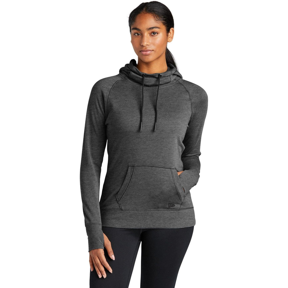 no-logo New Era Women's Tri-Blend Fleece Pullover Hoodie-Hoodies-New Era-Thread Logic
