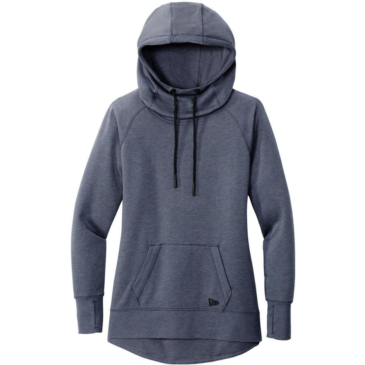 no-logo New Era Women's Tri-Blend Fleece Pullover Hoodie-Hoodies-New Era-True Navy Heather-XS-Thread Logic