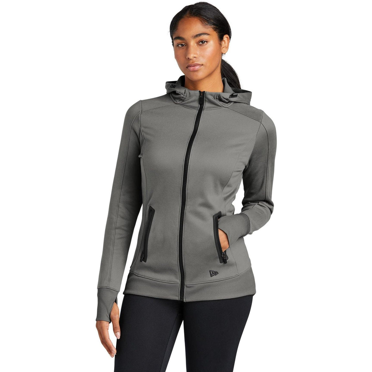 no-logo New Era Ladies Venue Fleece Full-Zip Hoodie-Regular-New Era-Thread Logic
