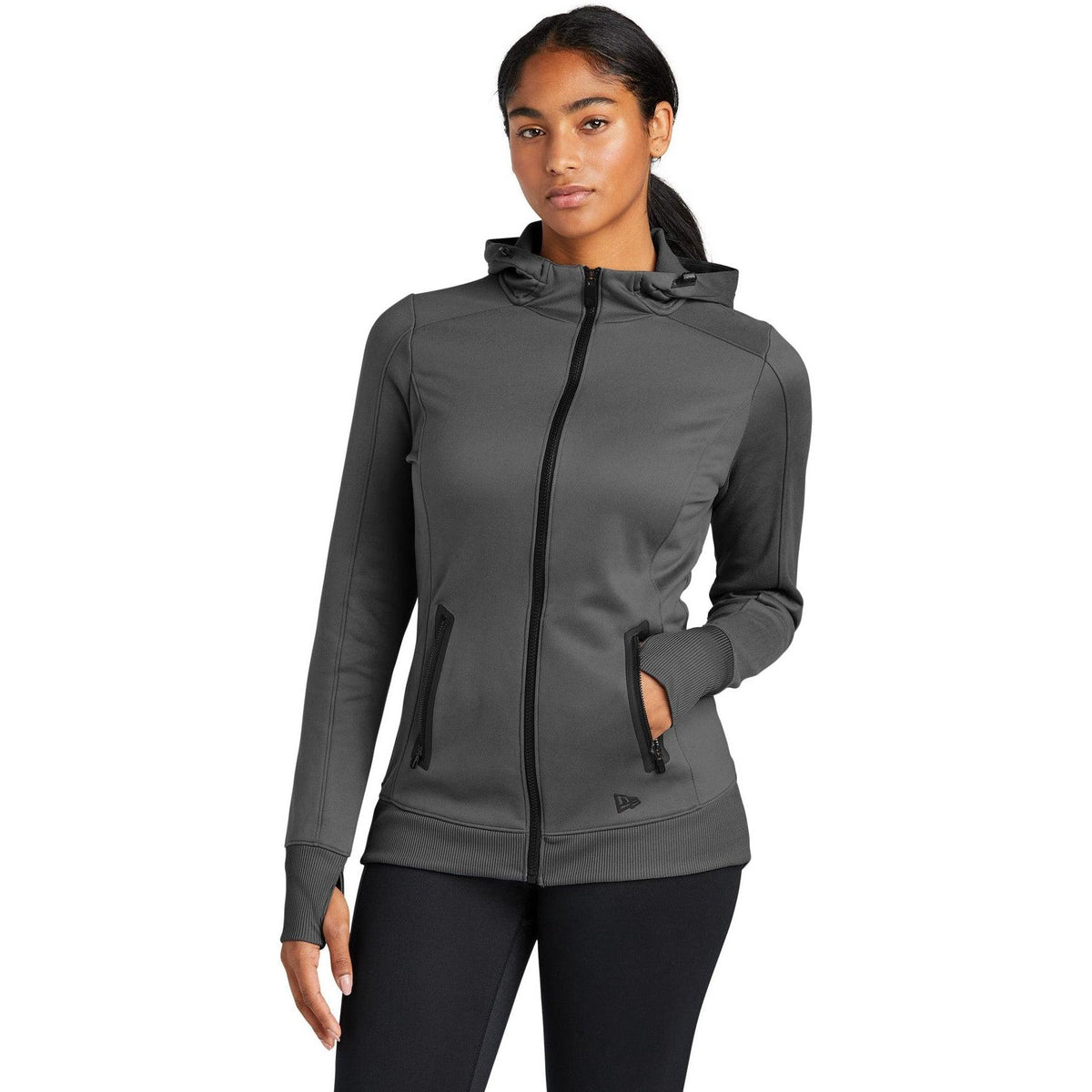 no-logo New Era Ladies Venue Fleece Full-Zip Hoodie-Regular-New Era-Thread Logic
