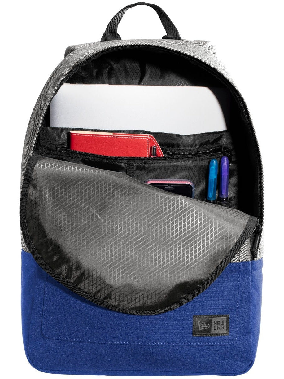 no-logo New Era Legacy Backpack-Regular-New Era-Grey Twill Heather/Royal-Thread Logic