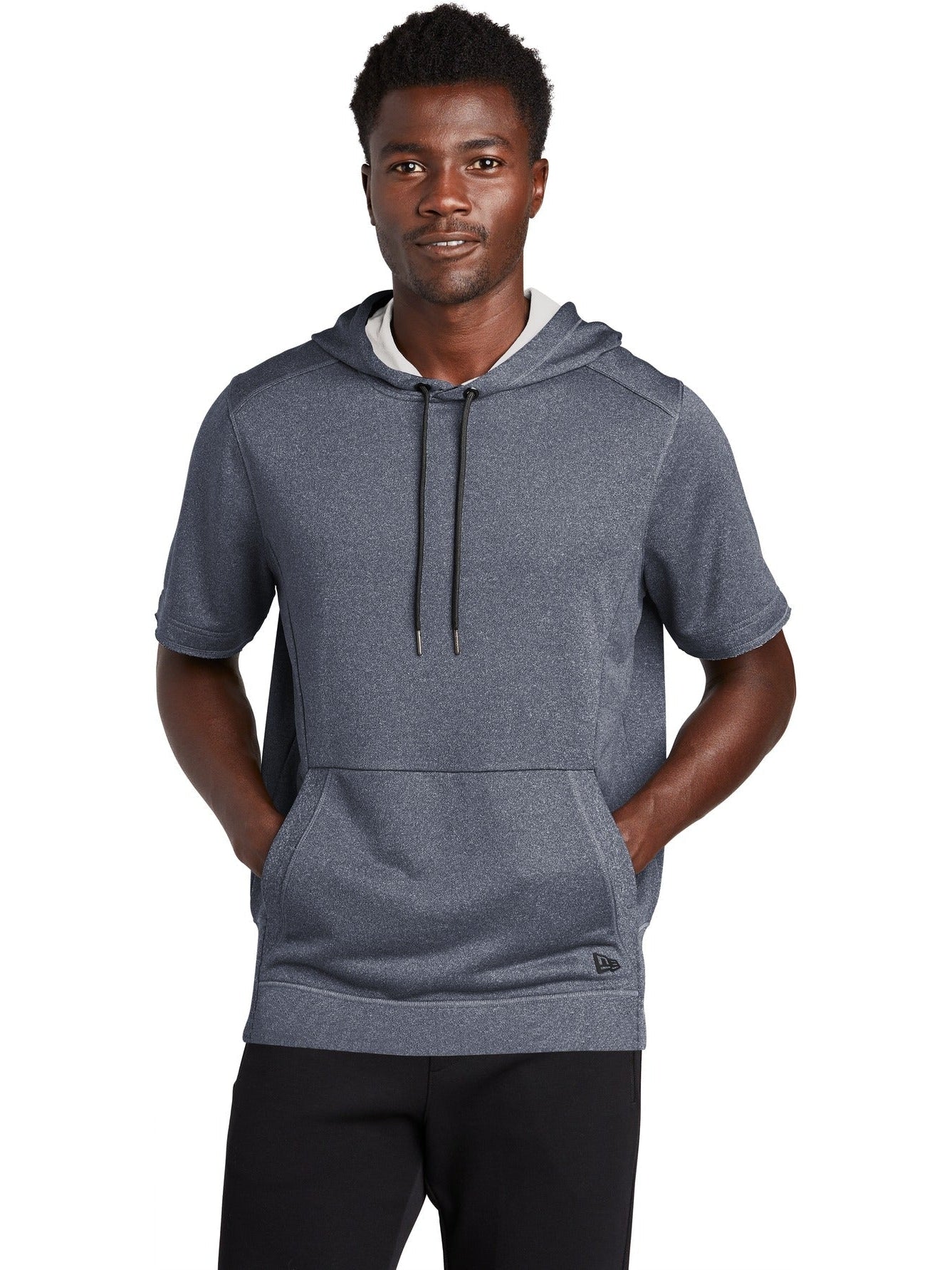 no-logo New Era  Performance Terry Short Sleeve Hoodie-Regular-New Era-Thread Logic