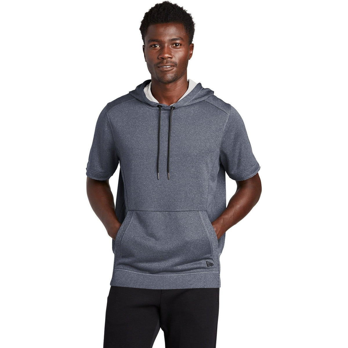 no-logo New Era  Performance Terry Short Sleeve Hoodie-Regular-New Era-Thread Logic