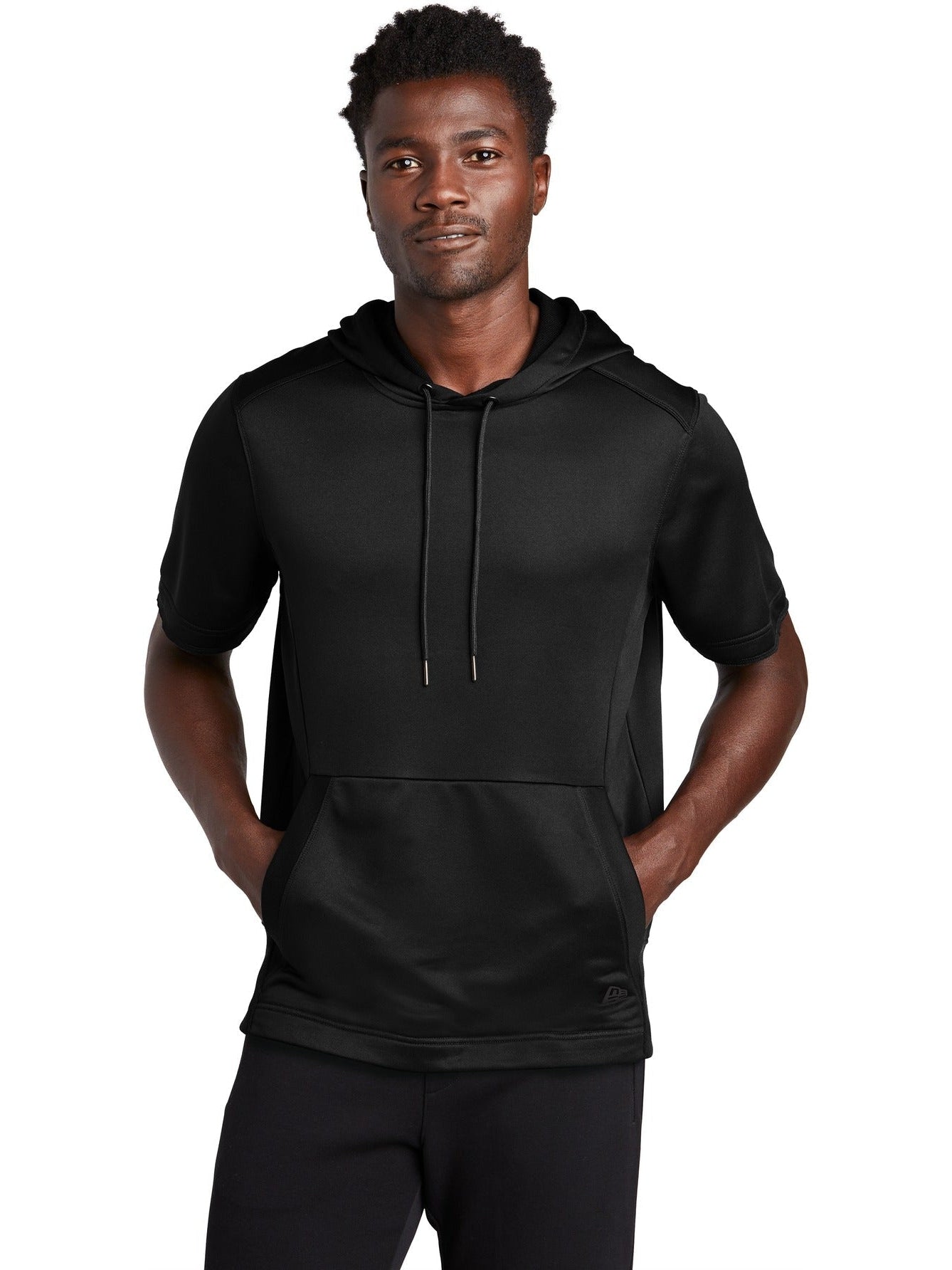 no-logo New Era  Performance Terry Short Sleeve Hoodie-Regular-New Era-Thread Logic