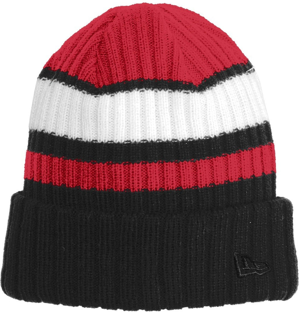 New Era Ribbed Tailgate Beanie-Regular-New Era-Red/Black-OSFA-Thread Logic 