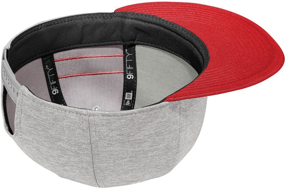 no-logo New Era Shadow Heather Striped Flat Bill Snapback Cap-Regular-New Era-Thread Logic 