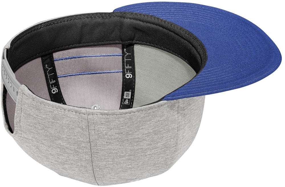 no-logo New Era Shadow Heather Striped Flat Bill Snapback Cap-Regular-New Era-Thread Logic 