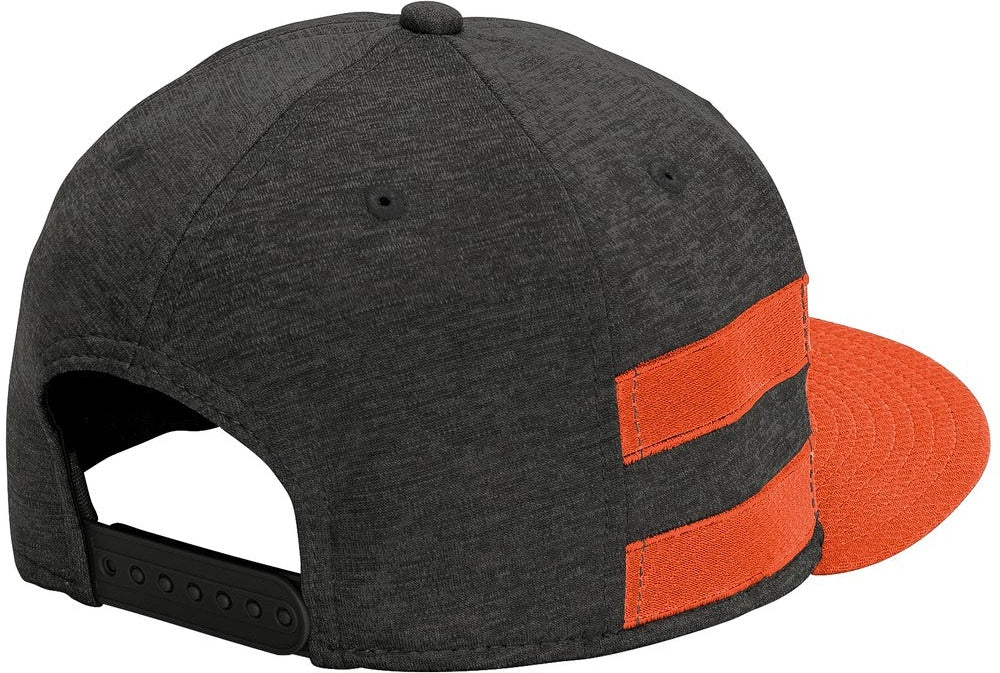 no-logo New Era Shadow Heather Striped Flat Bill Snapback Cap-Regular-New Era-Thread Logic 