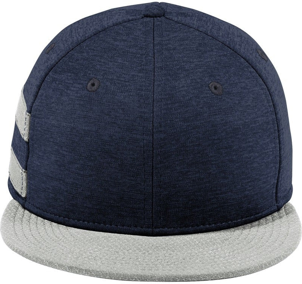 New Era Shadow Heather Striped Flat Bill Snapback Cap-Regular-New Era-Navy Shadow Heather/Grey-OSFA-Thread Logic 