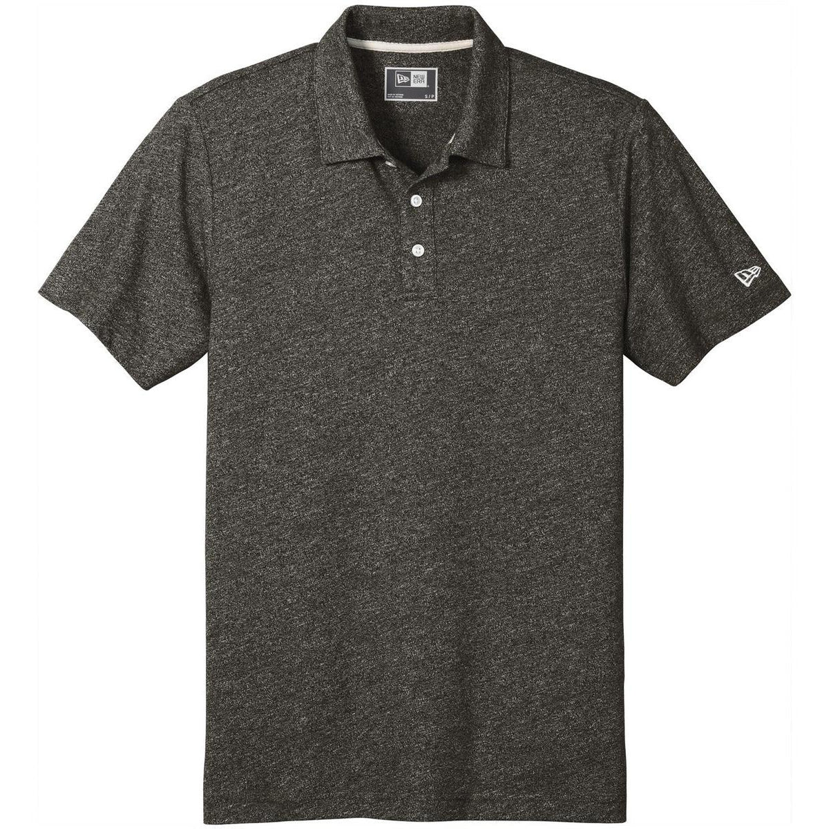 no-logo New Era Slub Twist Polo-Regular-New Era-Black Twist-S-Thread Logic