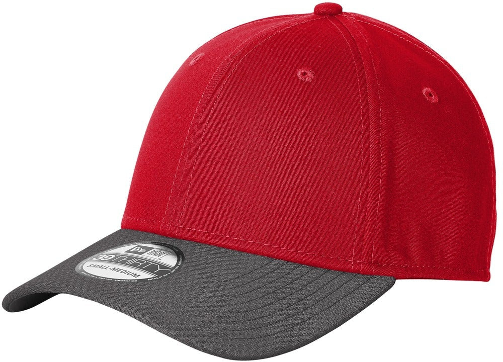No-Logo CLOSEOUT - New Era Stretch Cotton Striped Cap-Headwear-New Era-Scarlet/Graphite-S/M-Thread Logic